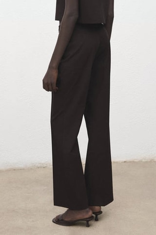Pantalon flare taille haute - Gris
