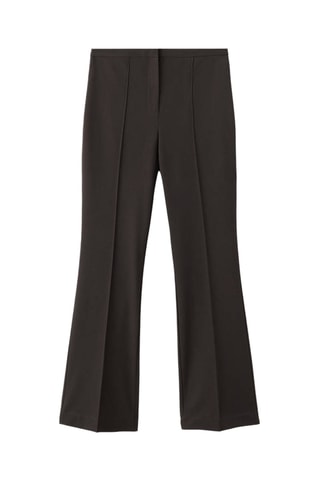 Pantalon flare taille haute - Gris