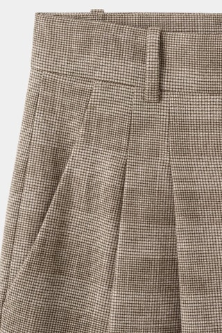 Pantalon de costume wide leg à carreaux - Marron