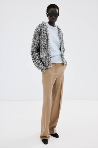 Veste tweed oversize - Noir