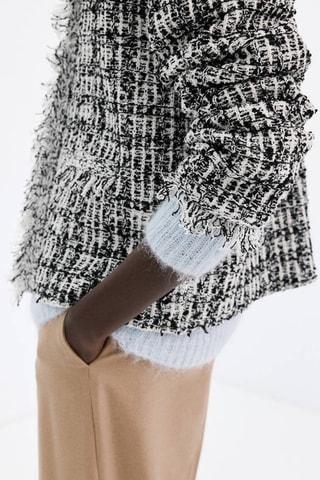 Veste tweed oversize - Noir