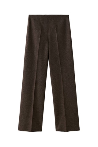 Pantalon laine jaspée - Marron