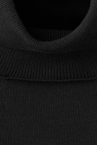 Pull-over maille col roulé - Noir