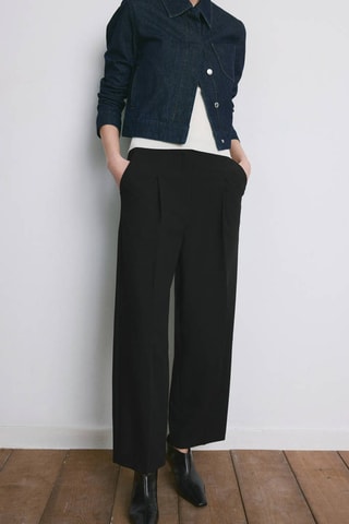 Pantalon droit pinces - Noir