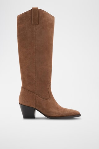 Bottes cuir talon - Marron