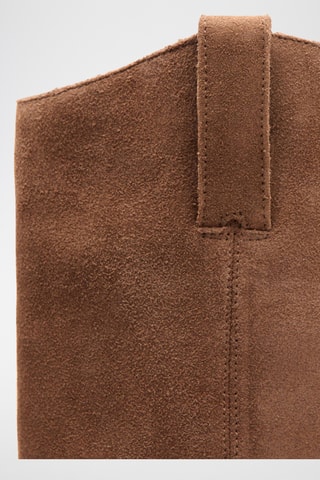 Bottes cuir talon - Marron