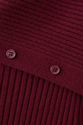 Cardigan en maille à revers - Rouge