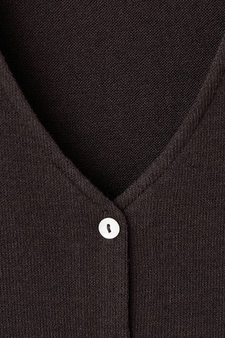 Cardigan maille nœud - Marron
