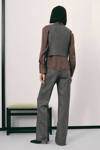 Gilet laine jaspée - Gris