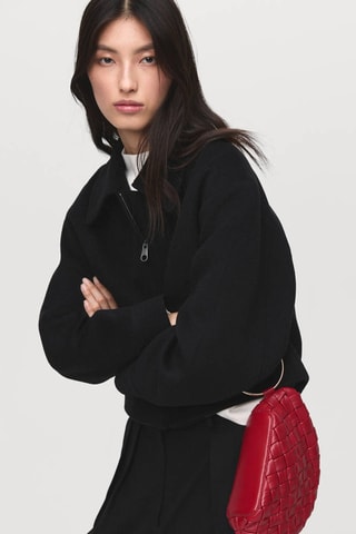 Veste bomber laine - Noir