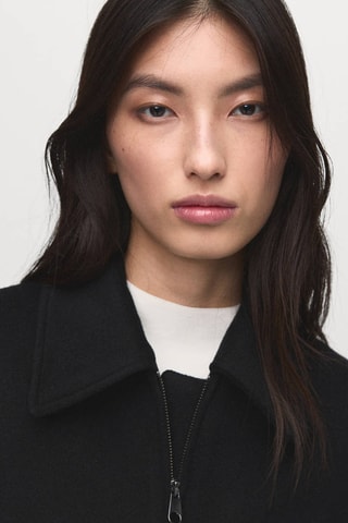 Veste bomber laine - Noir