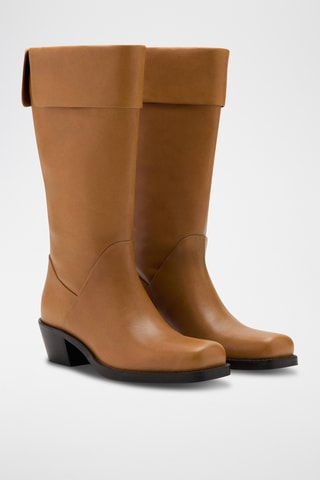 Bottes cuir boucanier - Marron