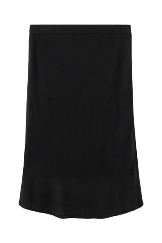 Jupe midi maille - Noir