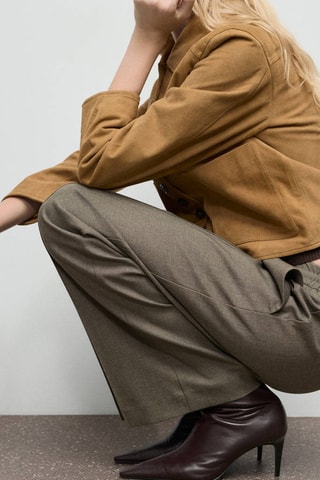 Pantalon wideleg taille élastique - Vert