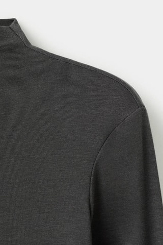 T-shirt à col montant - Gris