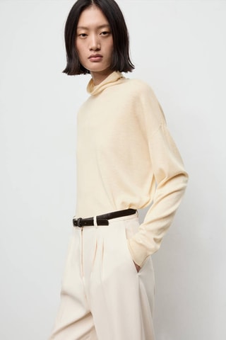 Pull-over col roulé - Jaune
