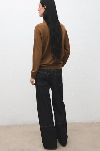 Pull-over col roulé - Marron