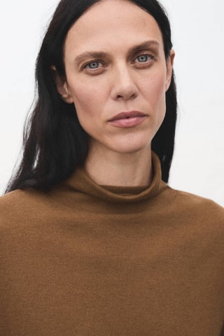 Pull-over col roulé - Marron