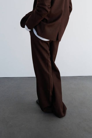 Pantalon costume 100 % laine - Marron
