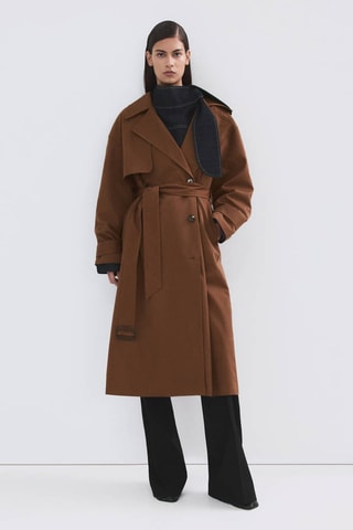 Trench long double boutonnage - Marron