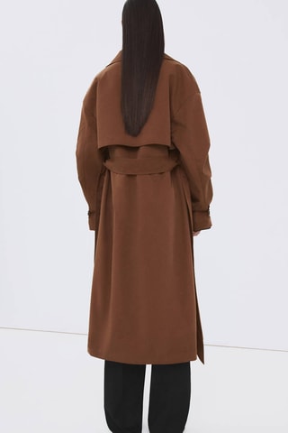 Trench long double boutonnage - Marron