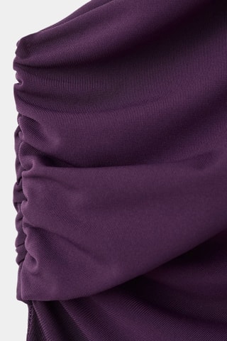 Maxi collier avec boules en résine combinées - Violet