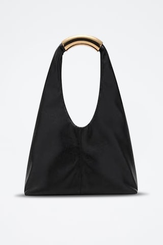 Sac à main à anse métallique - Noir