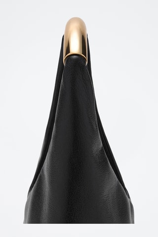 Sac à main à anse métallique - Noir