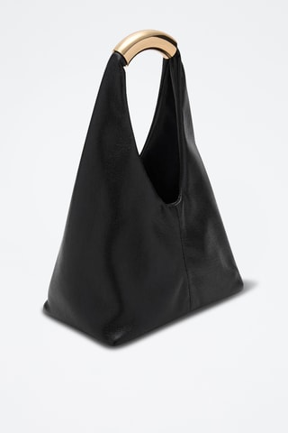 Sac à main à anse métallique - Noir