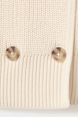 Veste maille boutons - Écru