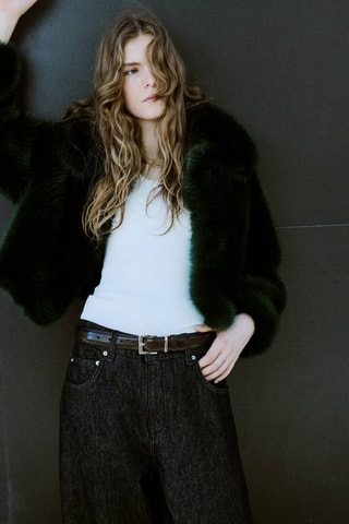 Jean barrel taille basse - Noir