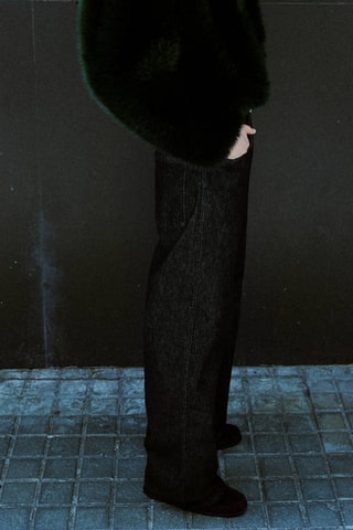 Jean barrel taille basse - Noir