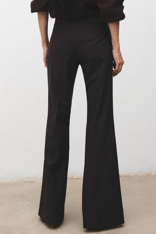 Pantalon flare taille normale - Marron