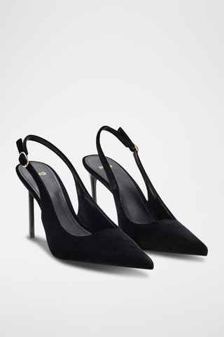 Chaussure à talon velours - Noir