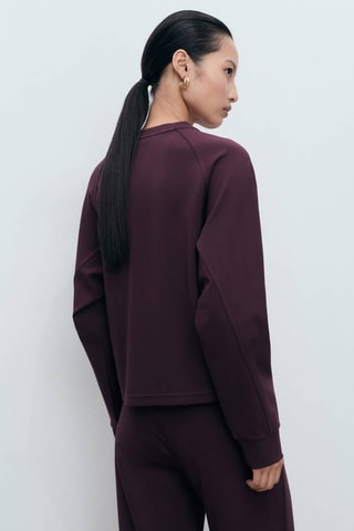 Sweat-shirt col rond - Bordeaux