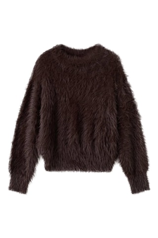 Pull en fausse fourrure - Marron