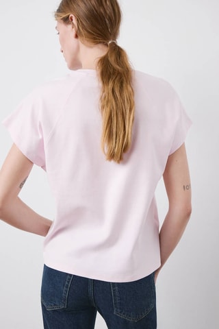 T-shirt coton manches courtes - Rose clair