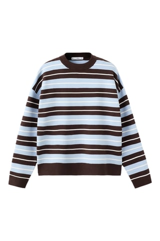 Pull-over rayures oversize - Marron