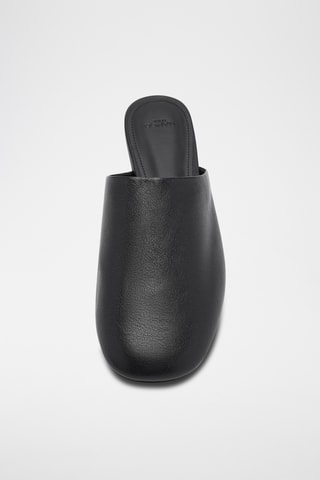 Mule en cuir - Noir