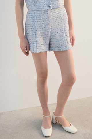 Short tweed taille normale - Ciel