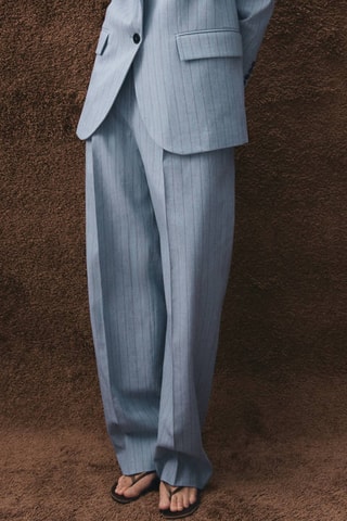 Blazer costume rayures tennis - Bleu