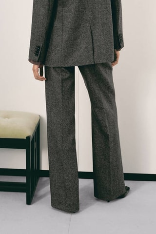 Pantalon laine jaspée - Gris