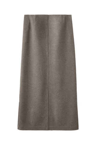 Jupe crayon fendue - Marron