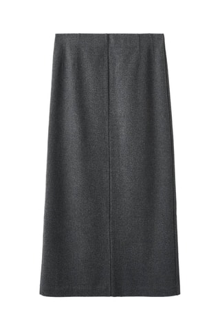 Jupe crayon fendue - Gris foncé