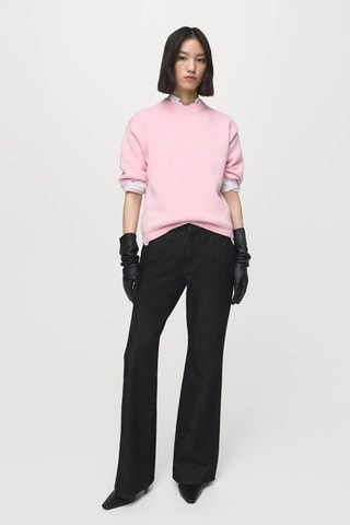 Pull en maille à manches courtes - Rose