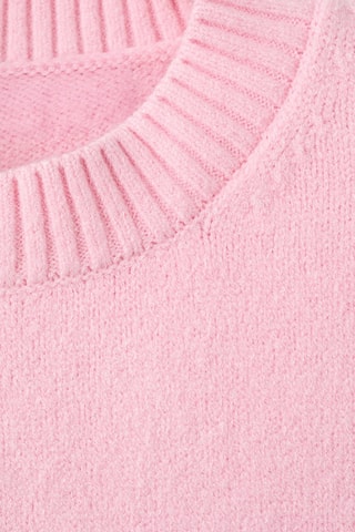Pull en maille à manches courtes - Rose