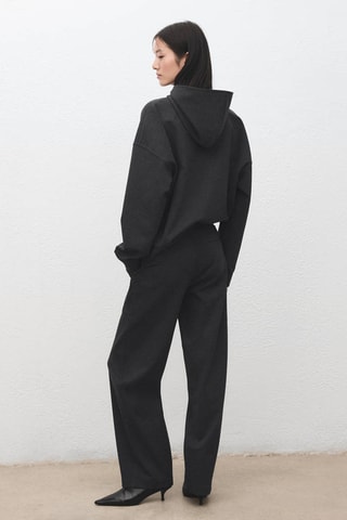 Pantalon jaspé maille - Gris chiné