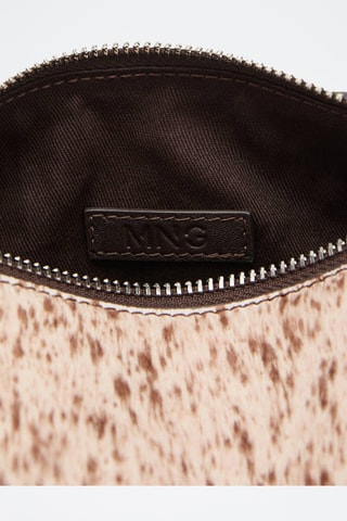 Sac porté épaule cuir imitation fourrure - Marron