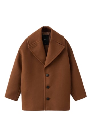 Manteau laine Manteco revers - Marron
