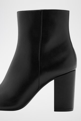 Bottines pointues talon bloc - Noir